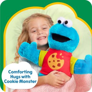 SESAME STREET Sing-Along Cookie Monster 13-inch Plushie Stuffed Animal, Recycled Filling, Blue, Kids Toys for Ages 18 Month by Just Play