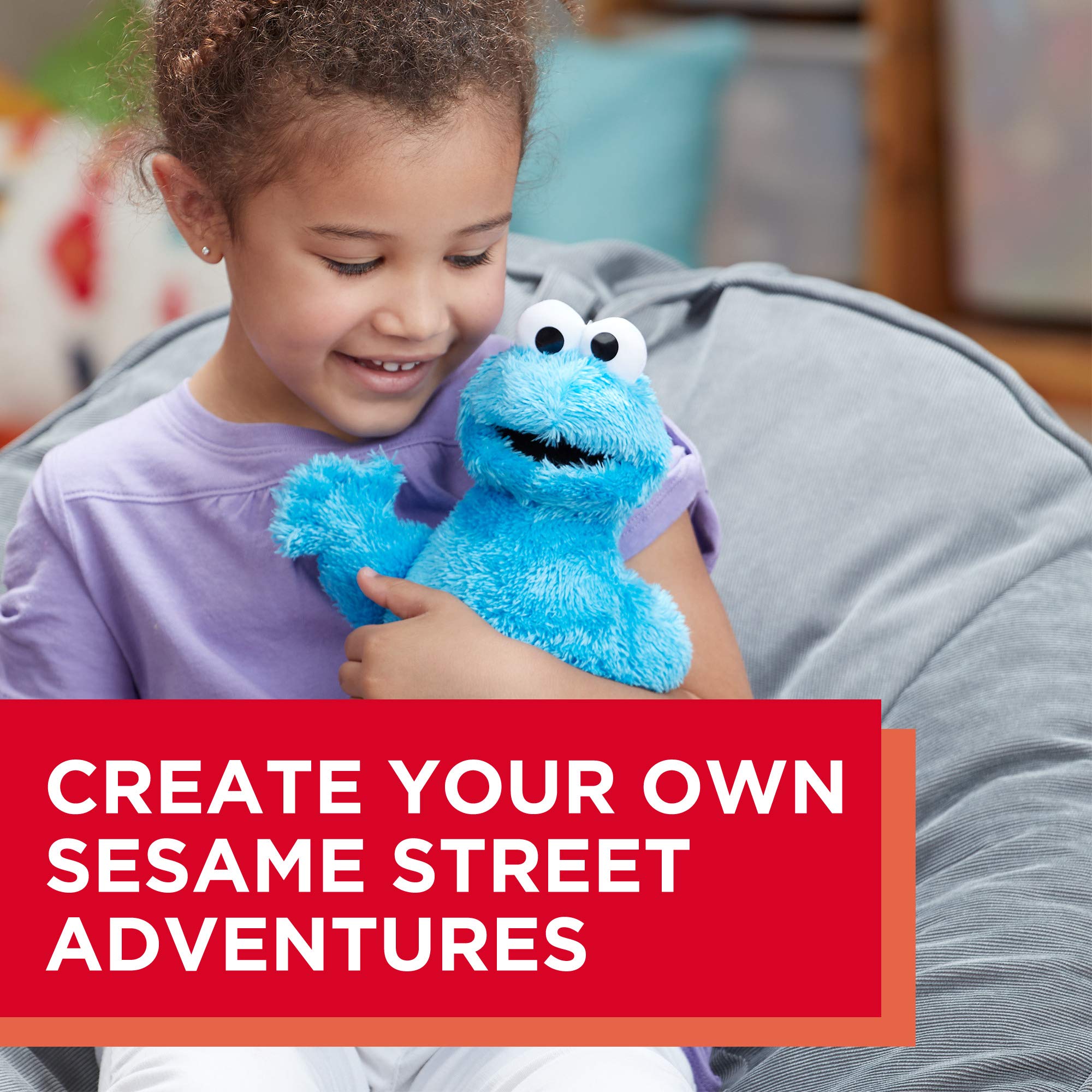 10-inch Sesame Street Mini Plush Cookie Monster Doll: Toy for Toddlers, Preschoolers & 1 Year Olds