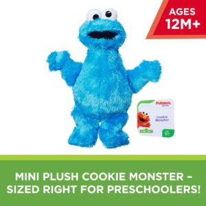 10-inch Sesame Street Mini Plush Cookie Monster Doll: Toy for Toddlers, Preschoolers & 1 Year Olds