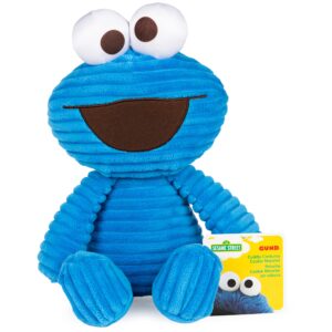 GUND Sesame Street Official Cuddly Corduroy Cookie Monster Muppet Plush, Premium Plush Toy for Ages 1 & Up, Blue, 10.5”