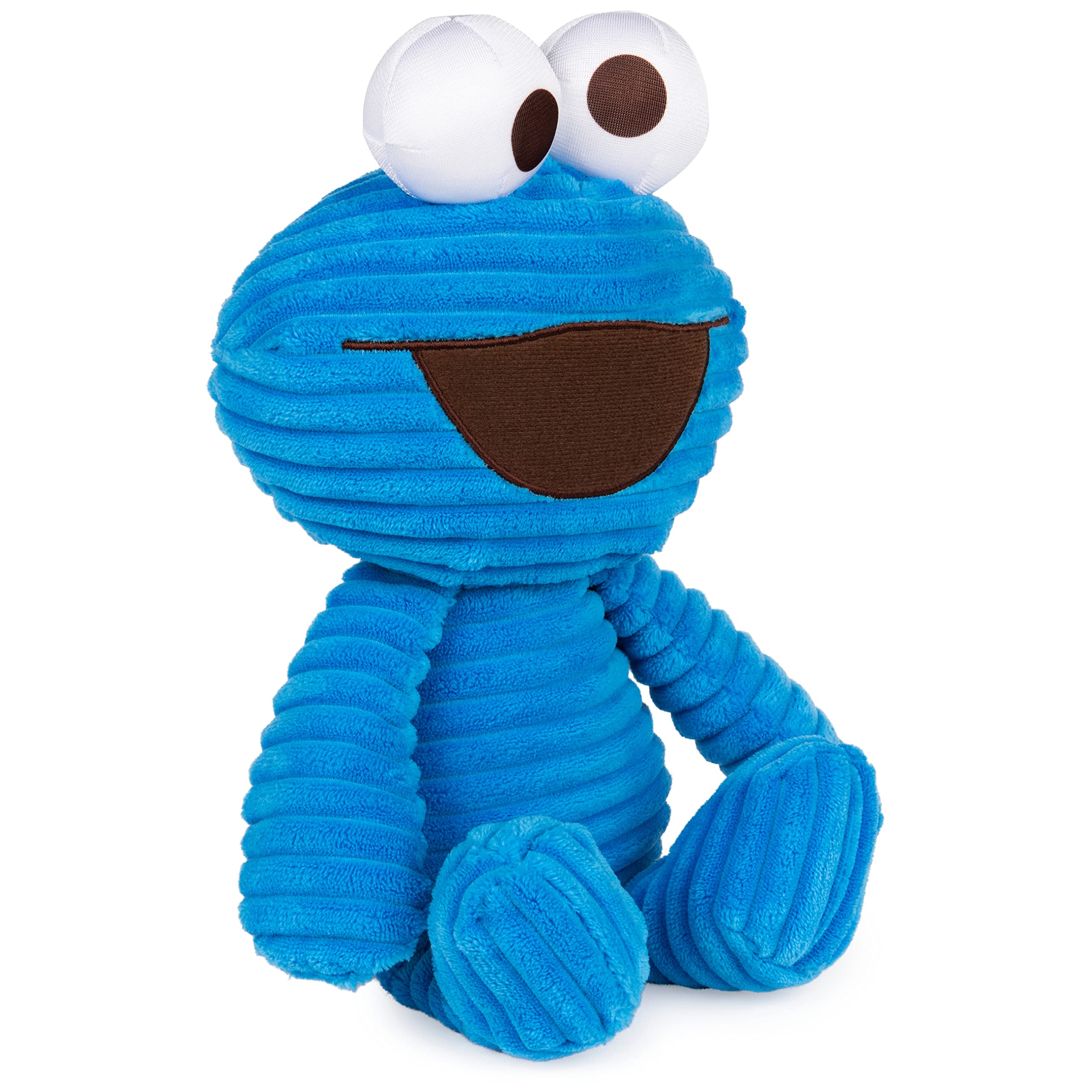 GUND Sesame Street Official Cuddly Corduroy Cookie Monster Muppet Plush, Premium Plush Toy for Ages 1 & Up, Blue, 10.5”