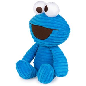 GUND Sesame Street Official Cuddly Corduroy Cookie Monster Muppet Plush, Premium Plush Toy for Ages 1 & Up, Blue, 10.5”