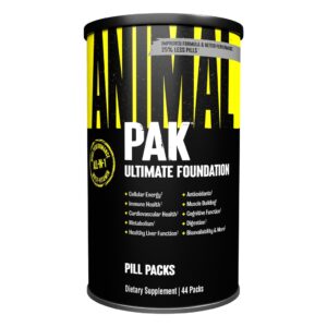 animal pak - convenient all-in-one vitamin & supplement pack - zinc, vitamins c, b, d, amino acids and more - sports nutrition performance mulitvitamin for women & men - updated version - 44 count