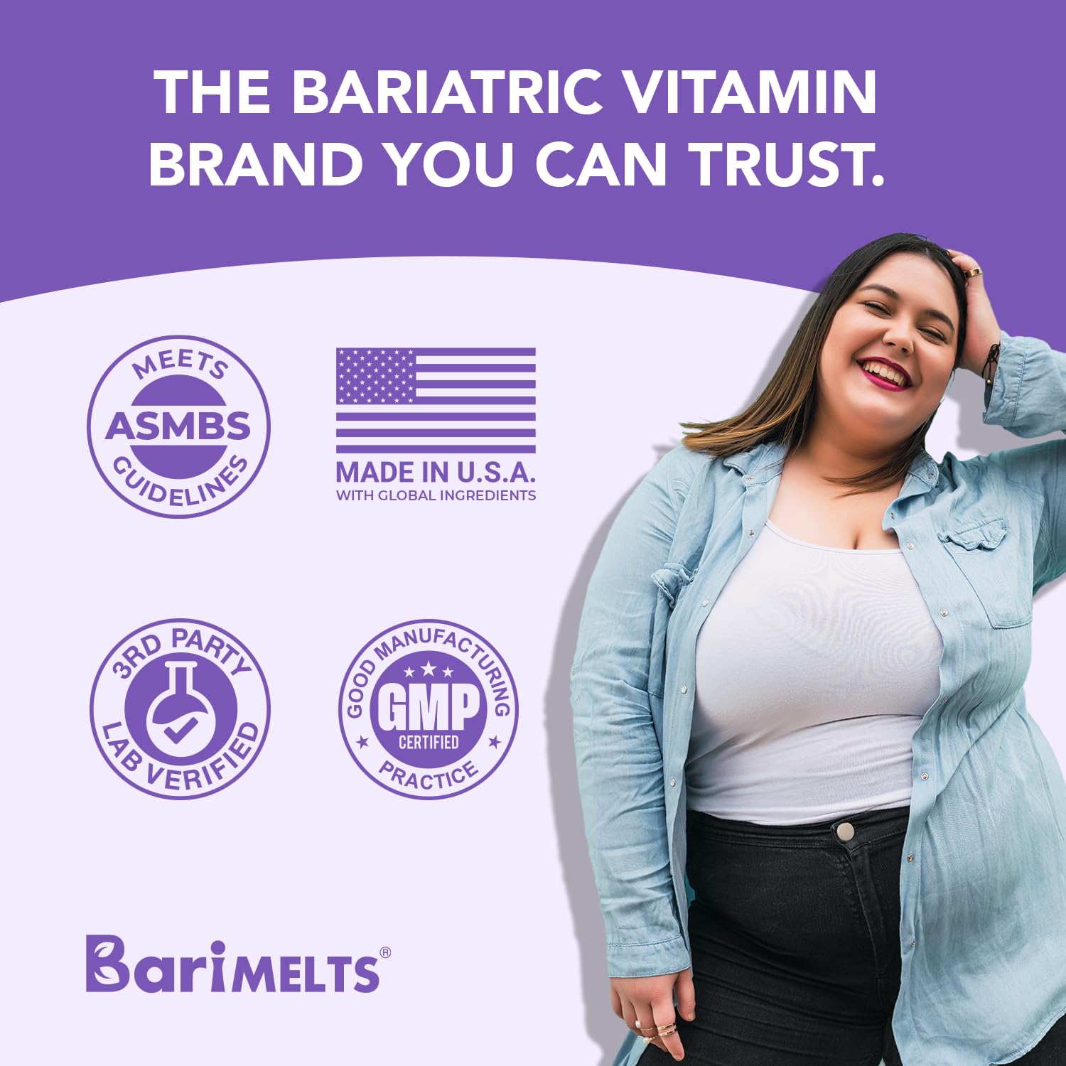 BariMelts Bariatric Multivitamin with Iron - 1 Month Supply (60 Fast-Dissolving Tablets) - Post-Op Bariatric Vitamins​