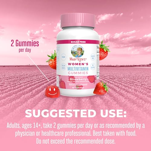 MaryRuth's Multivitamin for Women 14+ | Women's Multivitamin Gummies | Immune Support Daily Women's Multivitamin | Hair Skin and Nails Gummy Vitamins for Women | Sugar Free | 60 Count