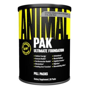 animal pak - convenient all-in-one vitamin & supplement pack - zinc, vitamins c, b, d, amino acids and more - sports nutrition performance mulitvitamin for women & men - updated version - 30 count