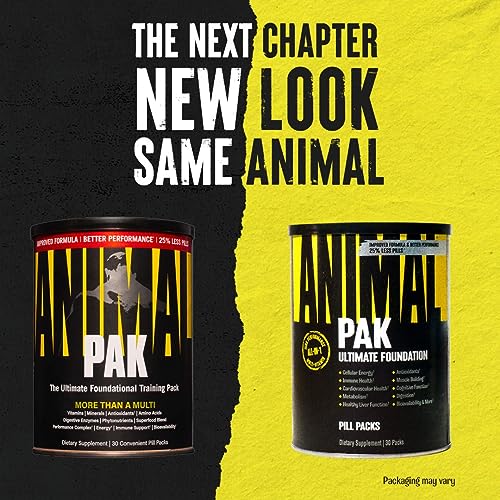 Animal Pak - Convenient All-in-One Vitamin & Supplement Pack - Zinc, Vitamins C, B, D, Amino Acids and More - Sports Nutrition Performance Mulitvitamin for Women & Men - Updated Version - 30 Count