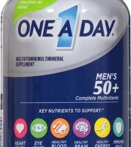 One A Day Men’s 50+ Healthy Advantage Multivitamin, Multivitamin for Men with Vitamins A, C, E, B6, B12, Calcium and Vitamin D, Tablet, 200 Count (Pack of 1)