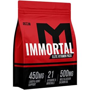 mts immortal elite multivitamin - daily vitamins for men & women including vitamins a, c, d, e, b1, b2, b5, b6 and b-12 | 30 complete daily health multivitamin packets