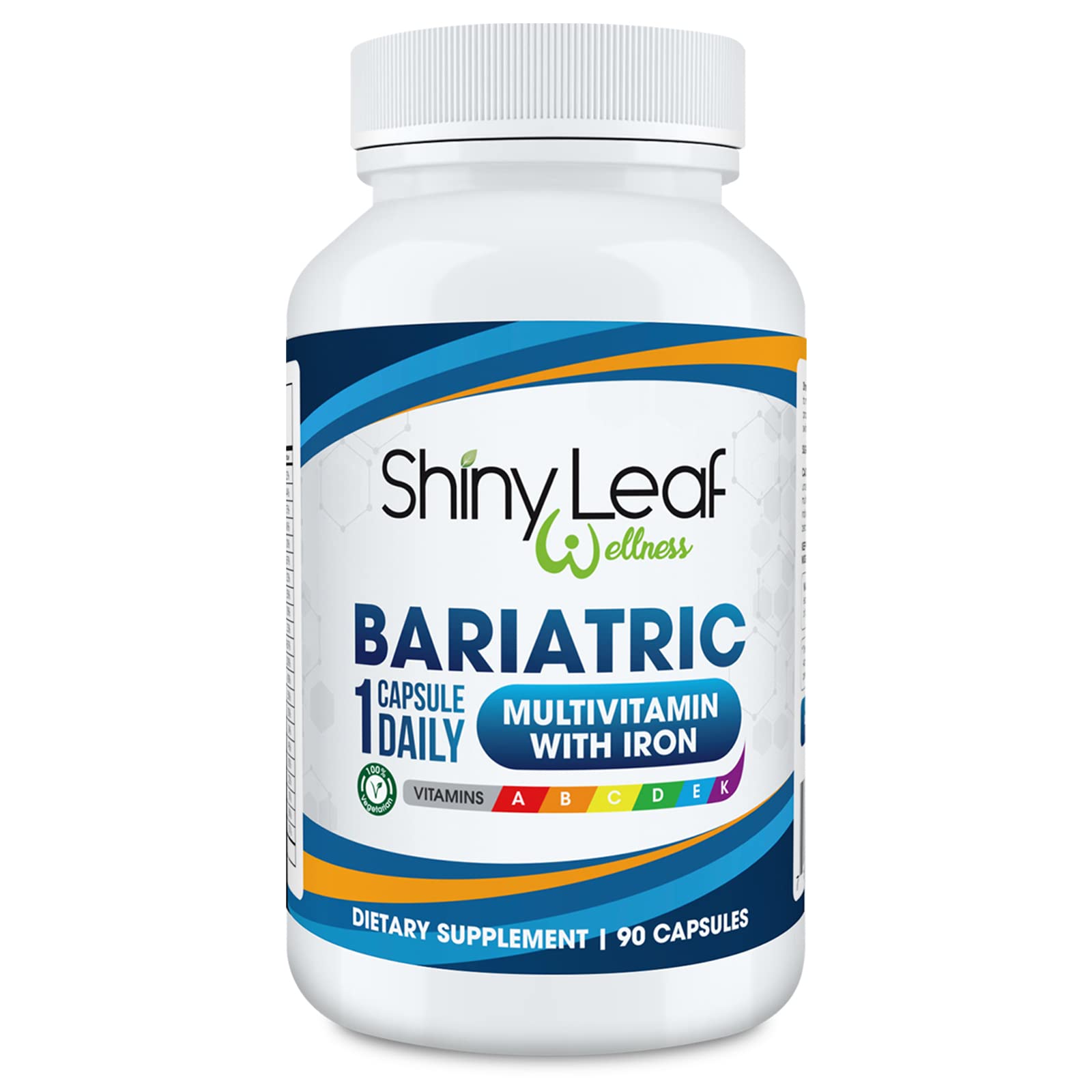 Shiny Leaf Daily Bariatric Multivitamin with 45 mg of Iron 90 Ct Capsule for Post Weight Loss Surgery (WLS), Sleeve, and Mini Gastric Bypass Patients (3 Months Supply)…