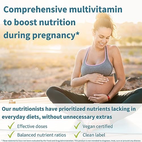 High Absorption Methylated Prenatal Multivitamin, Folate for MTHFR, Clean Label, Gentle Iron, Choline, Natural Calcium & Magnesium, Vegan Vitamins for Pregnancy, 60 Tablets, by Igennus