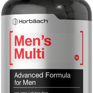 Horbäach Multivitamin for Men | 60 Caplets | Non-GMO & Gluten Free Vitamins & Minerals Daily Supplement