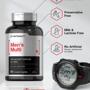 Horbäach Multivitamin for Men | 60 Caplets | Non-GMO & Gluten Free Vitamins & Minerals Daily Supplement