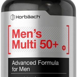 Horbäach Men's Multivitamin 50 Plus | 60 Caplets | Non-GMO & Gluten Free Supplement