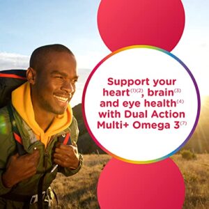 Centrum MultiGummies Multi+ Omega 3 Dual Action, Adult Multivitamin, Multivitamin/Multimineral/Omega 3 Supplement, Strawberry/Lemon/Orange Flavors - 110 Count