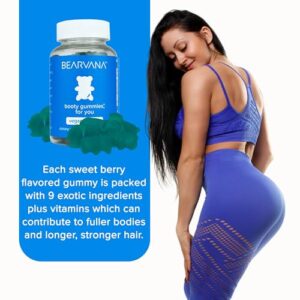 BEARVANA Bum Support Gummies for Women | Workout Enhancement | Berry Flavored | Multivitamins | Natural Botanical Blend | Tone Curves | Boost Confidence | Women’s Fitness Supplement (60 Count)