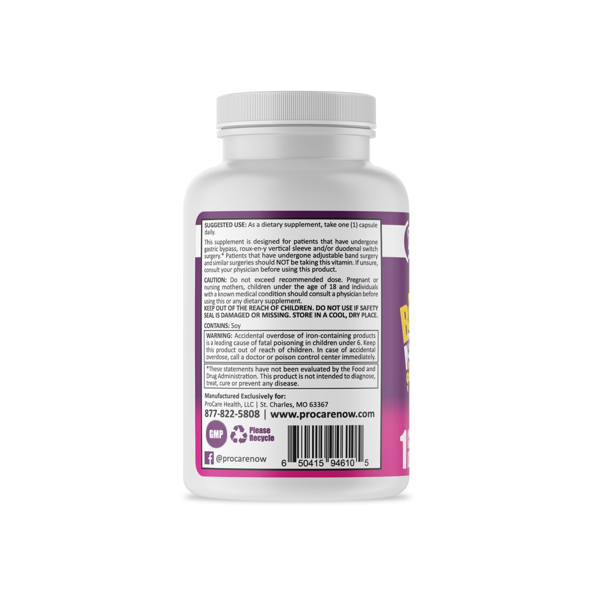 ProCare Health | Bariatric Multivitamin | Special 45 | Capsule | 30 Count | One a Day | 1 Month Supply