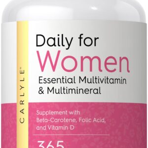 Carlyle Women's Multivitamin | 365 Tablets | Vitamin and Mineral Supplement | Non-GMO, Gluten Free