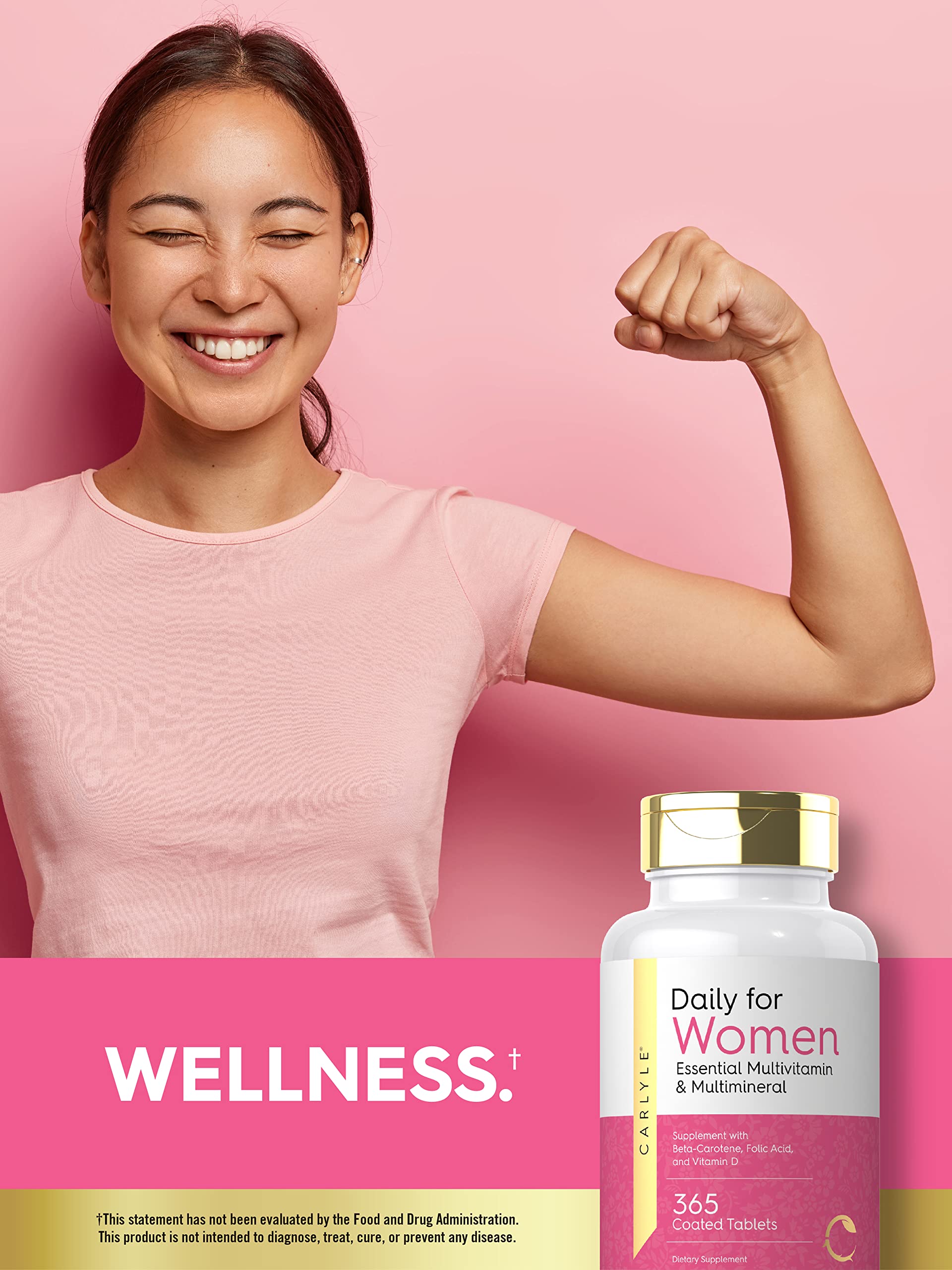 Carlyle Women's Multivitamin | 365 Tablets | Vitamin and Mineral Supplement | Non-GMO, Gluten Free