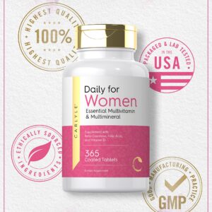 Carlyle Women's Multivitamin | 365 Tablets | Vitamin and Mineral Supplement | Non-GMO, Gluten Free