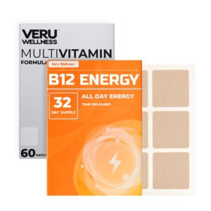 Veru Wellness Bariatric Multivitamin, Vitamin B12 with Iron - Post Bariatric Gastric Bypass and Sleeve Gastrectomy - Non Ingest Patch (60 Day Supply)