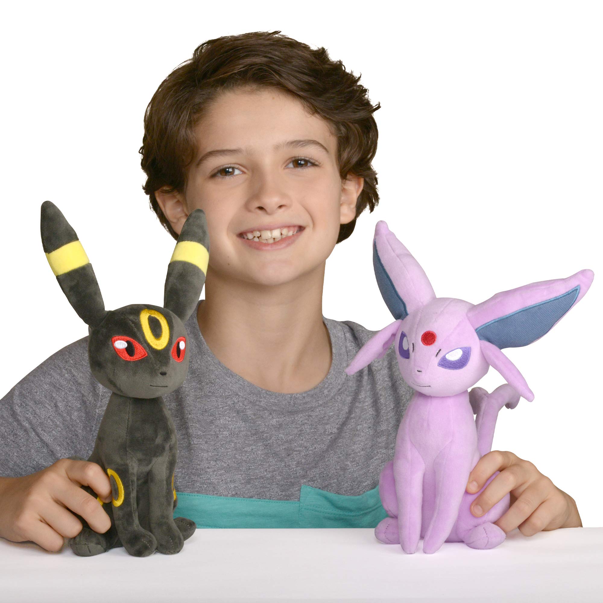 Pokemon 8" Espeon & Umbreon Plush 2-Pack - Officially Licensed - Eevee Evolution Stuffed Animal Toy - Great Gift for Kids, Boys, Girls & Pokemon Fans