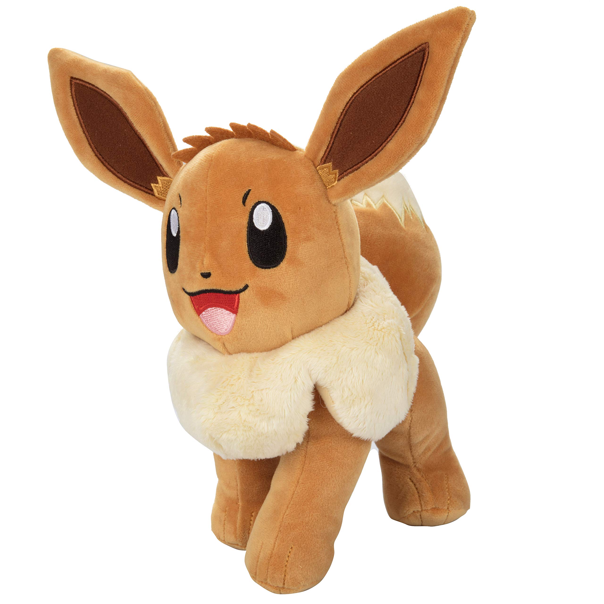 Pokémon 12" Large Eevee Plush - Officially Licensed - Quality & Soft Stuffed Animal Toy - Let's Go Starter - Great Gift for Kids, Boys, Girls & Fans of Pokemon