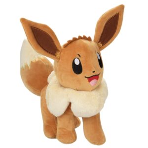 Pokémon 12" Large Eevee Plush - Officially Licensed - Quality & Soft Stuffed Animal Toy - Let's Go Starter - Great Gift for Kids, Boys, Girls & Fans of Pokemon