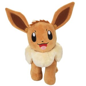 Pokémon 12" Large Eevee Plush - Officially Licensed - Quality & Soft Stuffed Animal Toy - Let's Go Starter - Great Gift for Kids, Boys, Girls & Fans of Pokemon