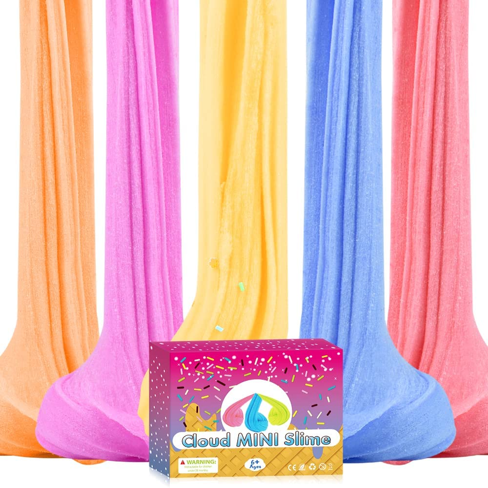 Scented Cloud Slime Kit 15 Pack, with Cute Slime Charms, Slime Party Favor Putty Toy for Girls and Boys, Super Soft and Non-Sticky