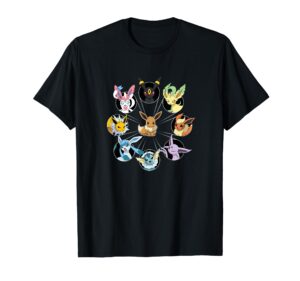 pokémon - eevee evolution circle t-shirt