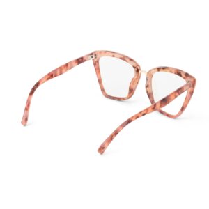 EVEE Fashion Cateye Computer Glasses For Women with Blue Light Blocking - (Vienna) (Pink Tortoise)