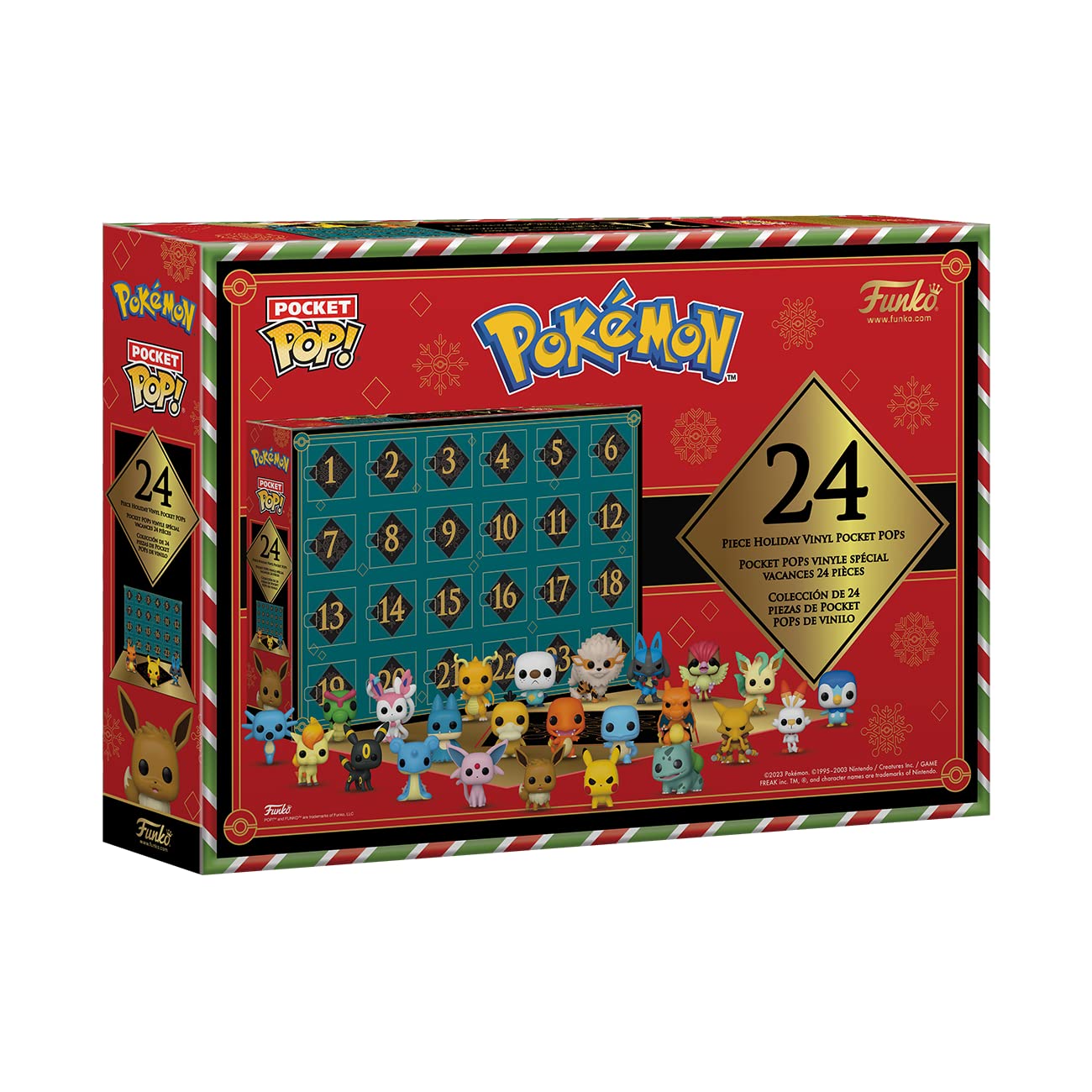 Funko Pop! Holiday Calendar - Pokemon, 24 Pocket Pop! Vinyl Figures