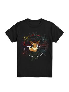 pokémon mono eeveeloutions eevee boys t-shirt(xsm, black)