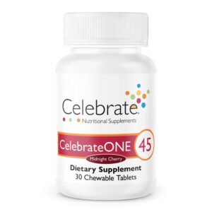 Celebrate Vitamins CelebrateONE 45 One A Day Bariatric Multivitamin with Iron Chewables, 45 mg Iron, Midnight Cherry, 30 count