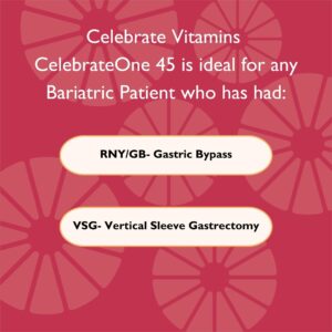 Celebrate Vitamins CelebrateONE 45 One A Day Bariatric Multivitamin with Iron Chewables, 45 mg Iron, Midnight Cherry, 30 count