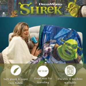 Franco Collectibles Shrek Donkey Bedding Super Soft Micro Raschel Throw, 46 in x 60 in, (Officially Licensed Product)