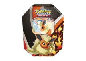 pokemon tcg: 2021 fall eevee evolutions flareon v tin