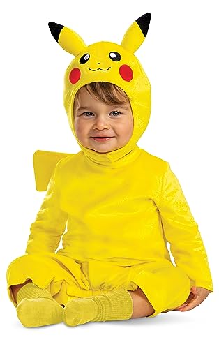 Disguise Pikachu Costume Romper, Official Pokemon Toddler Outfit and Headpiece, Size (3T-4T)