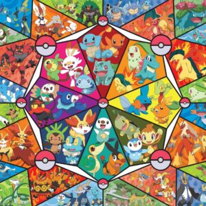 Buffalo Games - Pokémon - Stained Glass Starters - 1000 Piece Jigsaw Puzzle for Adults Challenging Puzzle Perfect for Game Nights