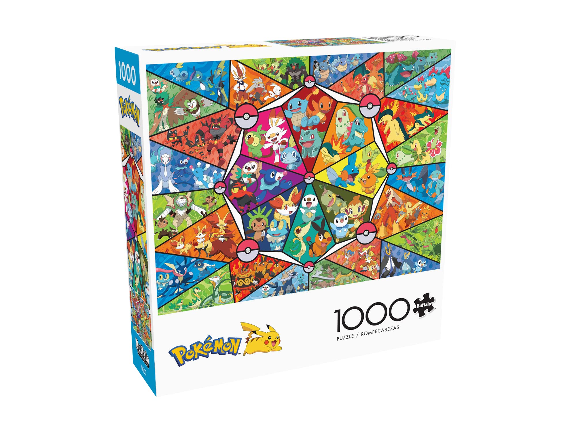 Buffalo Games - Pokémon - Stained Glass Starters - 1000 Piece Jigsaw Puzzle for Adults Challenging Puzzle Perfect for Game Nights