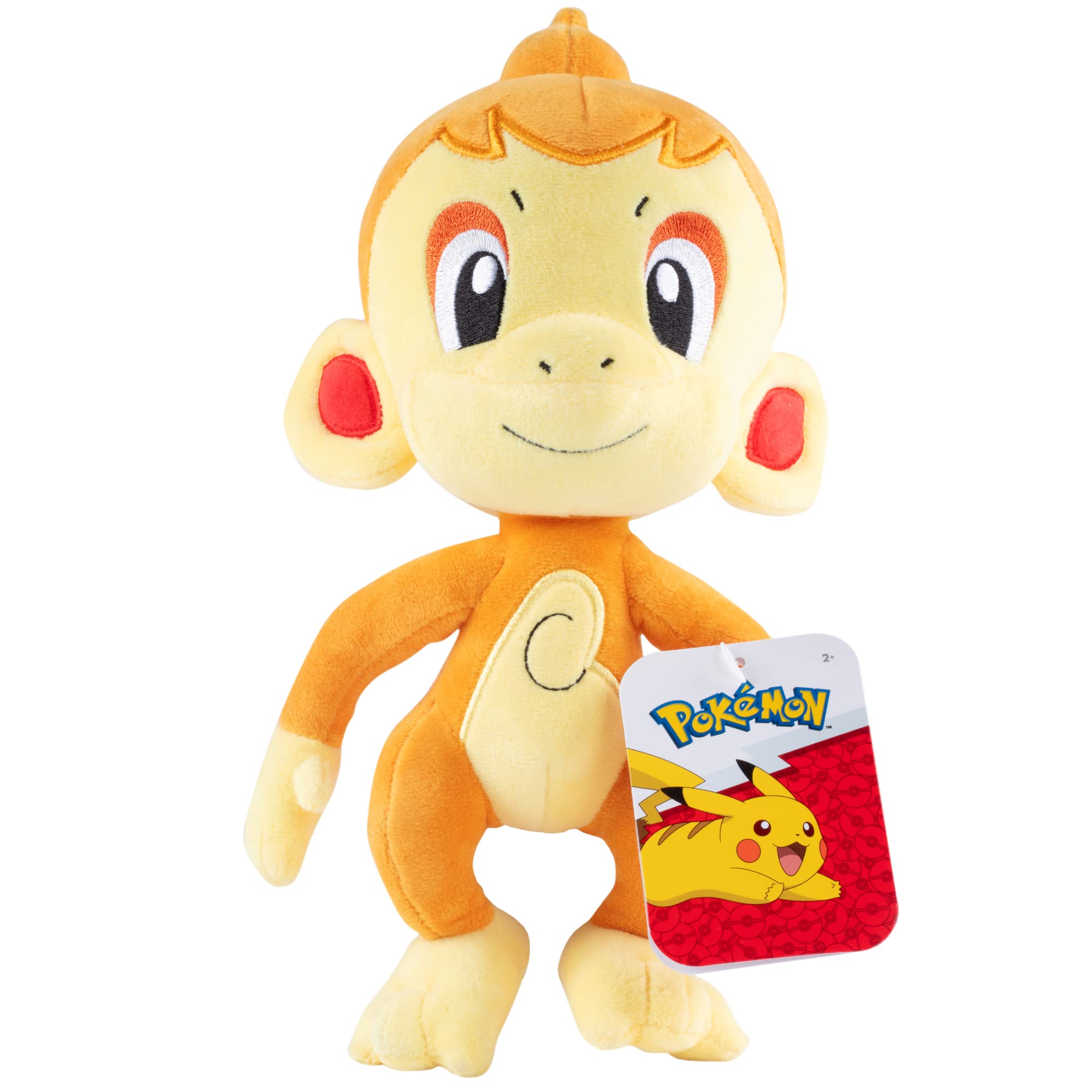 Pokémon 8" Chimchar Plush - Officially Licensed - Quality & Soft Fire Type Pokemon Stuffed Animal Toy - Scarlet & Violet - Great Gift for Kids, Boys, Girls & Fans of Pokemon