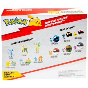 Pokémon Figure Battle Ready! 8-Pack Toy - Sword and Shield - includes 4.5" Ponyta & 2" Pikachu, Eevee, Wooloo, Sneasel, Yamper, Sirfetch'd & Morpeko - Gift for Kids, Boys & Girls - Ages 4+