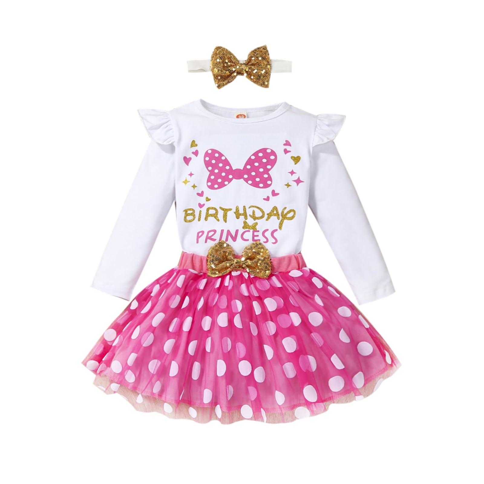 Highnesson-ww Toddler Kids Baby Girls Birthday Princess Outfits Dress Tutu Skirt Set