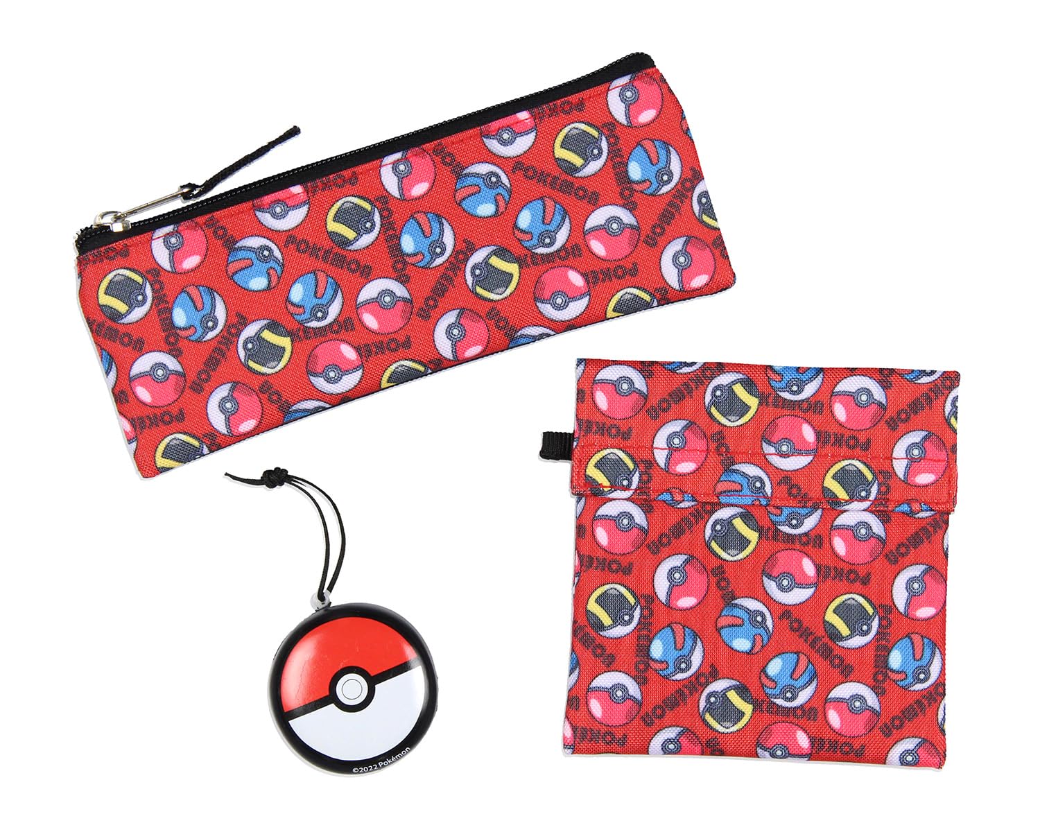 Pokemon 5 PC Backpack Set With Padded Card Carrier, Pencil Case, Insulated Snack Bag, and Pokeball Stress Toy