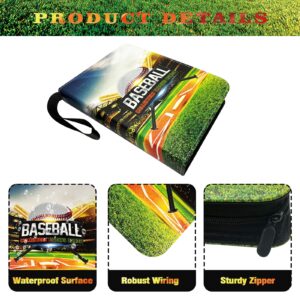 400 Pockets Baseball Cards Binder,Trading Cards Holder Card Collectors Album,Trading Card Binder 4 Pocket with 50 Removable Sleeves for Baseball Card and Sports Card