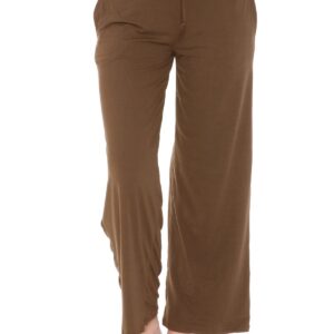 Leggings Depot Women's Fashion Pajama Lounge Pants with Pockets-PJ20-MOCHA-M