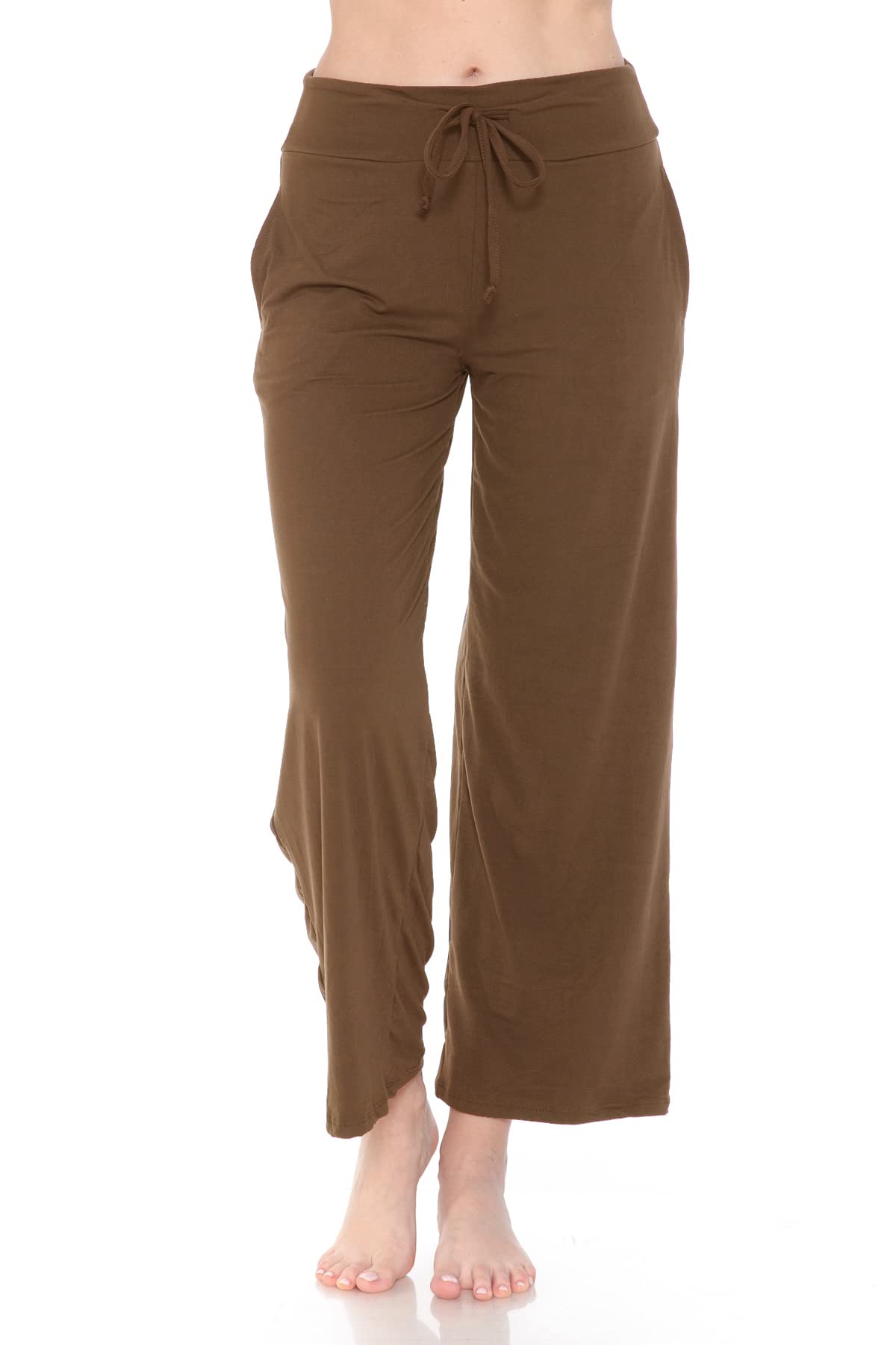 Leggings Depot Women's Fashion Pajama Lounge Pants with Pockets-PJ20-MOCHA-M