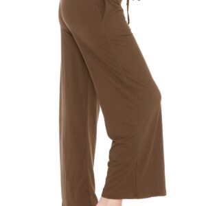 Leggings Depot Women's Fashion Pajama Lounge Pants with Pockets-PJ20-MOCHA-M