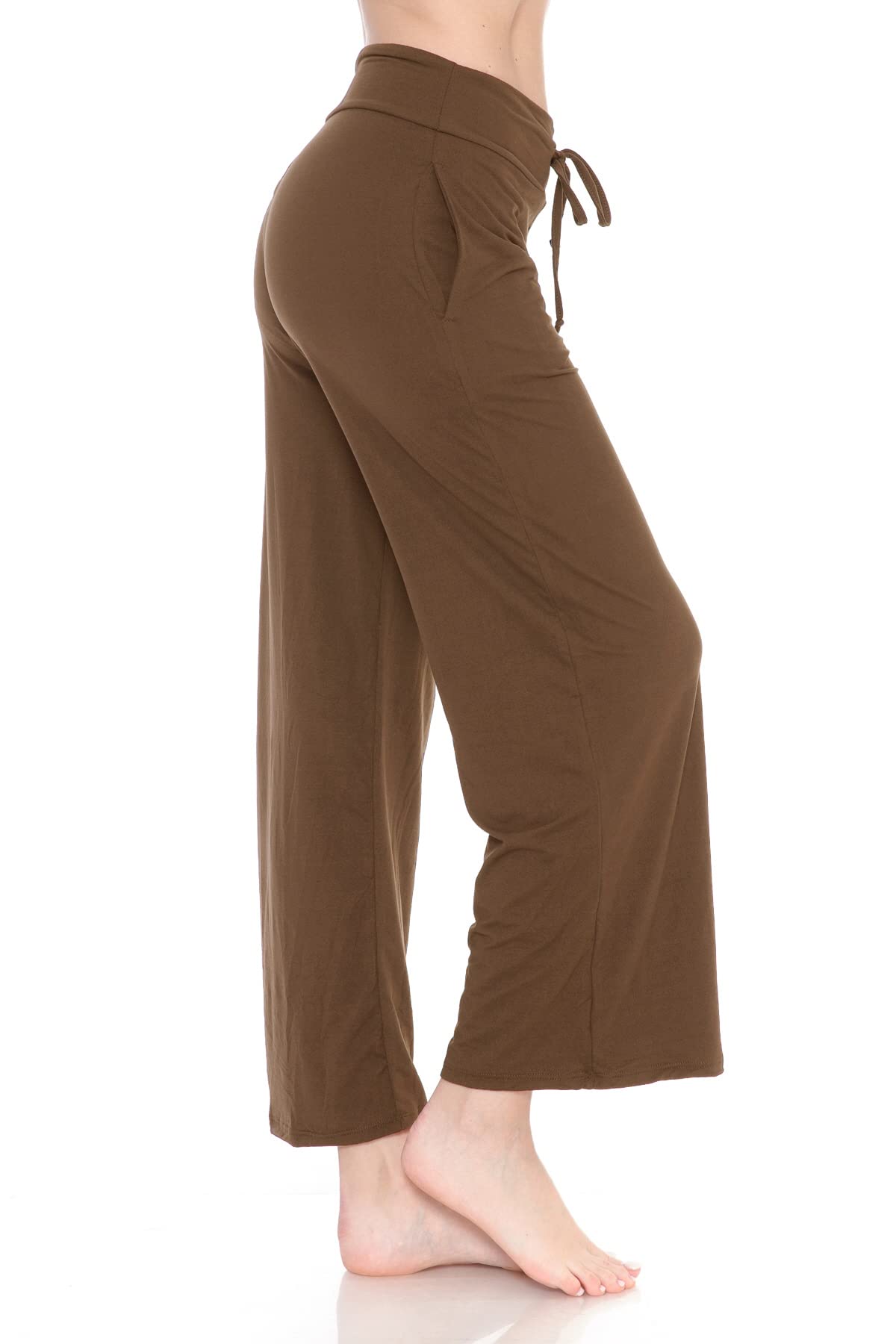 Leggings Depot Women's Fashion Pajama Lounge Pants with Pockets-PJ20-MOCHA-M